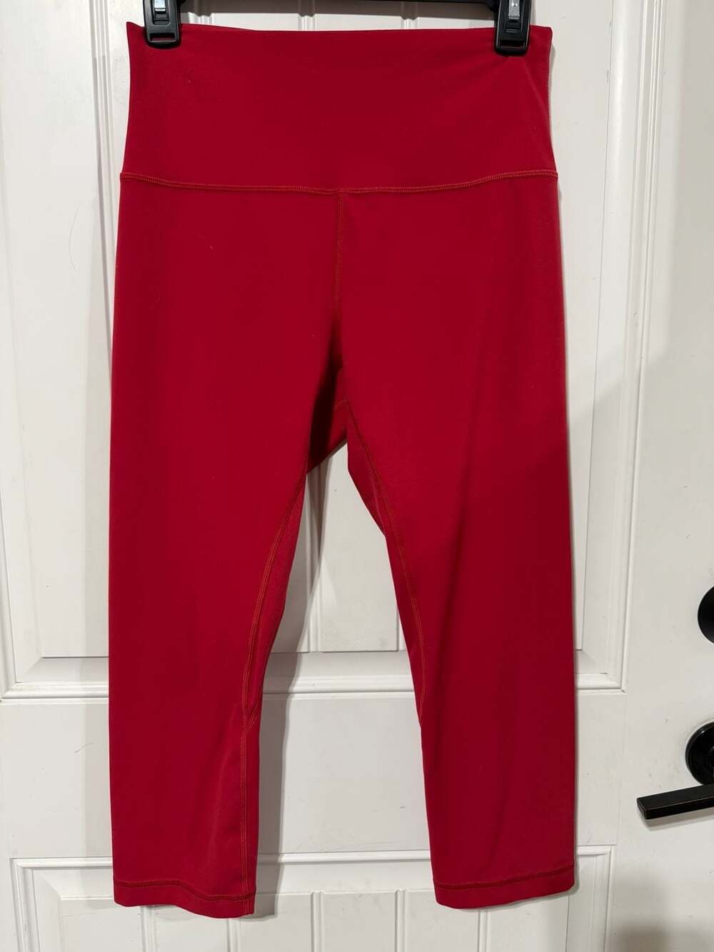 Lululemon Leggings Size 8 Red High Rise Capri Yoga Athletic